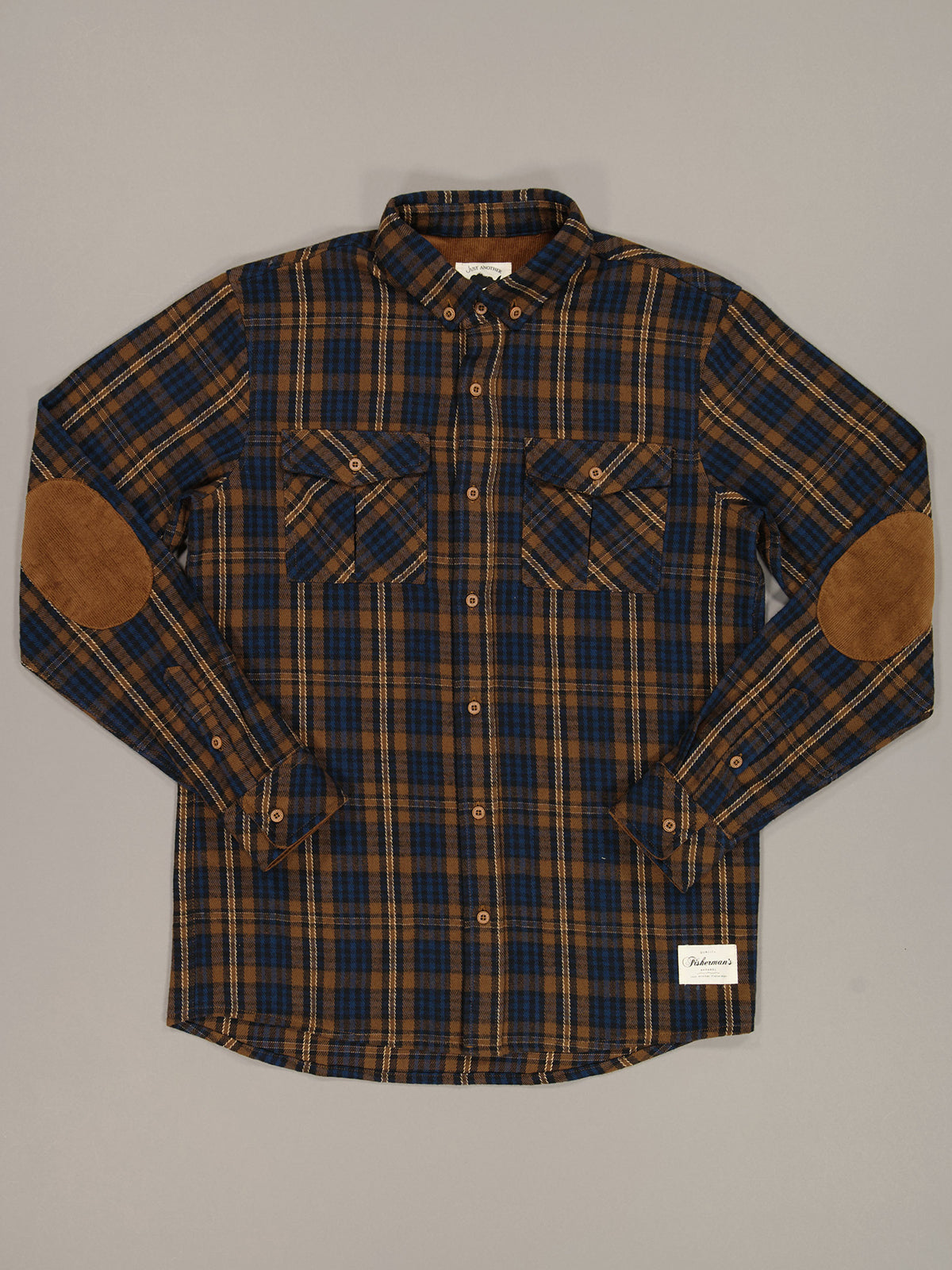 FLANAGAN FLANNEL SHIRT - BROWN/BLUE CHECK– Just Another Fisherman